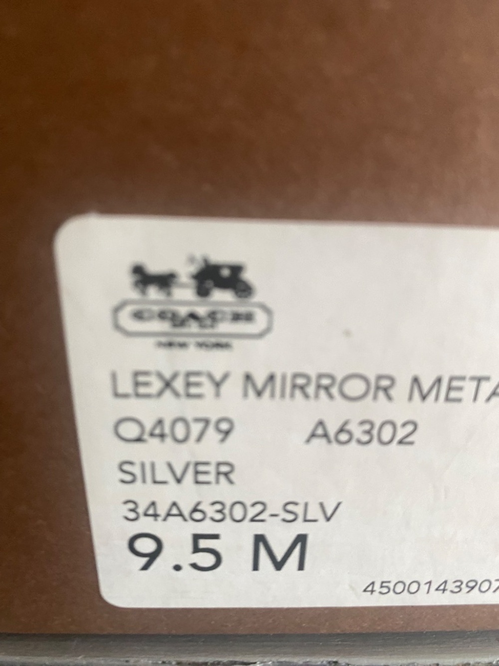 COACH LEXEY MIRROR METALLIC 9.5 - Picture 3 of 7